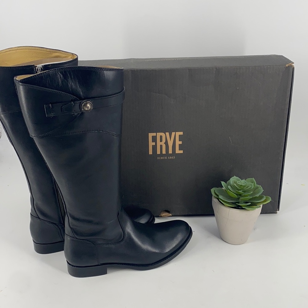 Frye Molly Button Tall Leather Boots 7.5